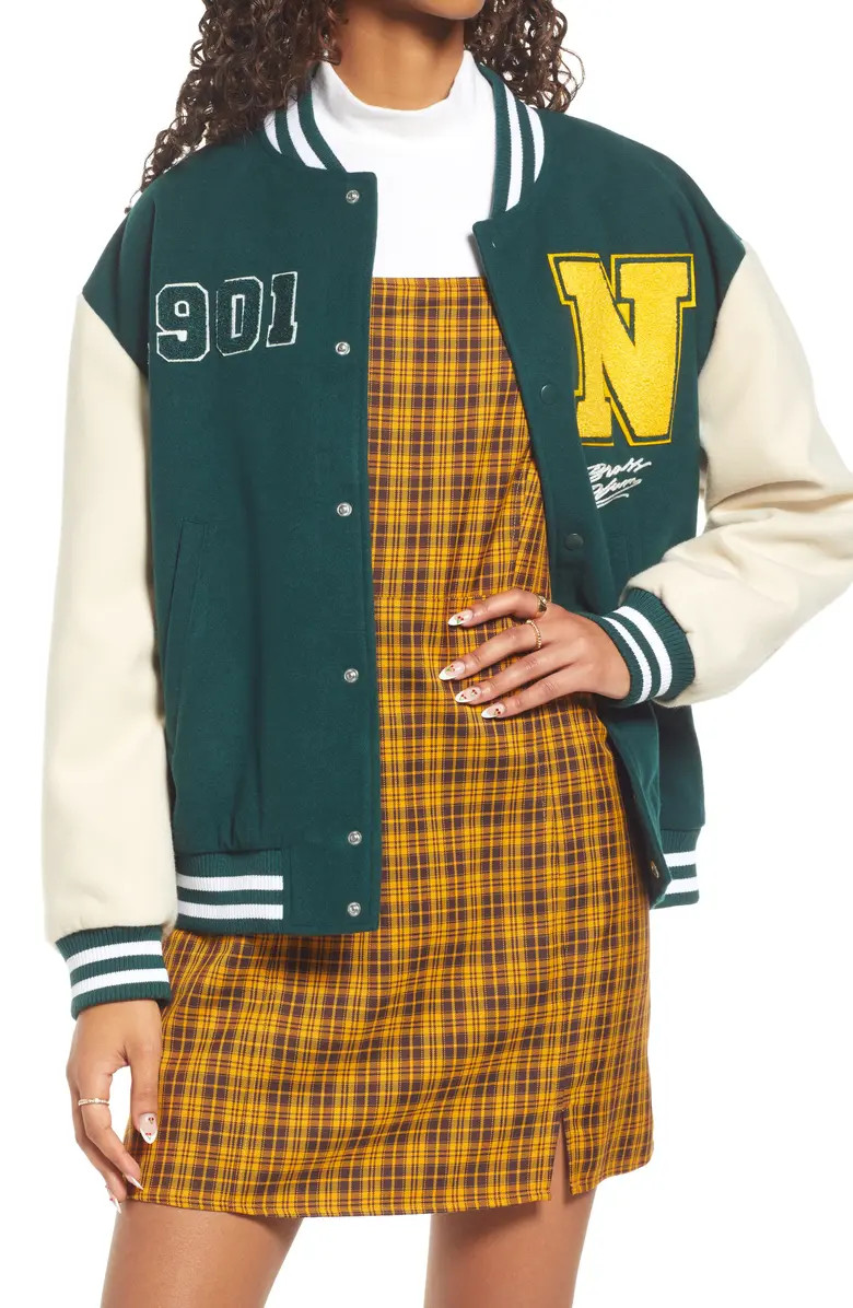 Gender Inclusive Colorblock Varsity Jacket | Nordstrom