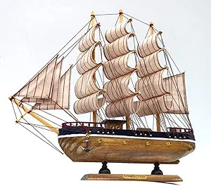Smooth Sailing Boat Model Mediterranean Wooden Boat Furniture Decoration Room Decoration (Main Br... | Amazon (US)
