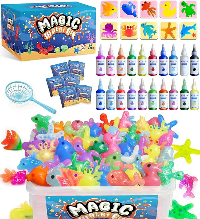 Magic Water Elf Toy Kit - 20 Magic Gels Aqua Water Fairy Pets - DIY Squishy Maker Toys - Creative... | Amazon (US)