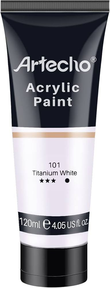 Artecho Professional Acrylic Paint, Titanium White ( 120ml / 4.05oz ) Tubes, Art Craft Paints for... | Amazon (US)
