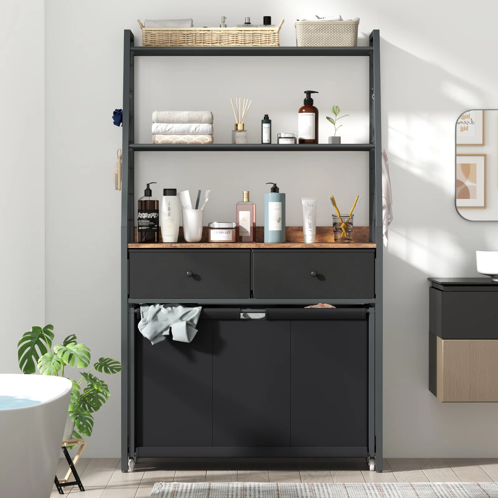 Free Standing Laundry Room Organizer with Wheels | Wayfair North America