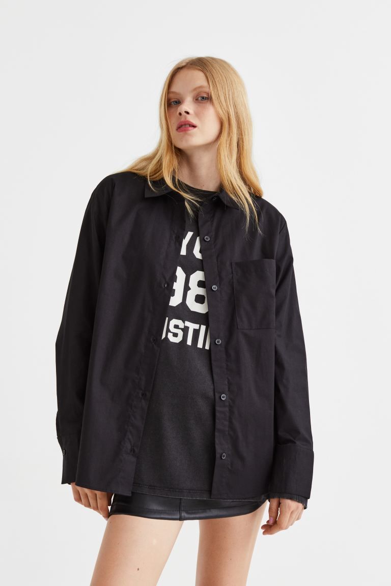 Oversized Poplin Shirt | H&M (US)