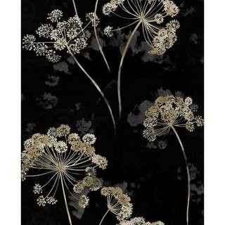 GALEY ALIX 17.08 sq. ft. Ebony and Truffle the Aurelia Floral Vinyl Peel and Stick Wallpaper Roll... | The Home Depot