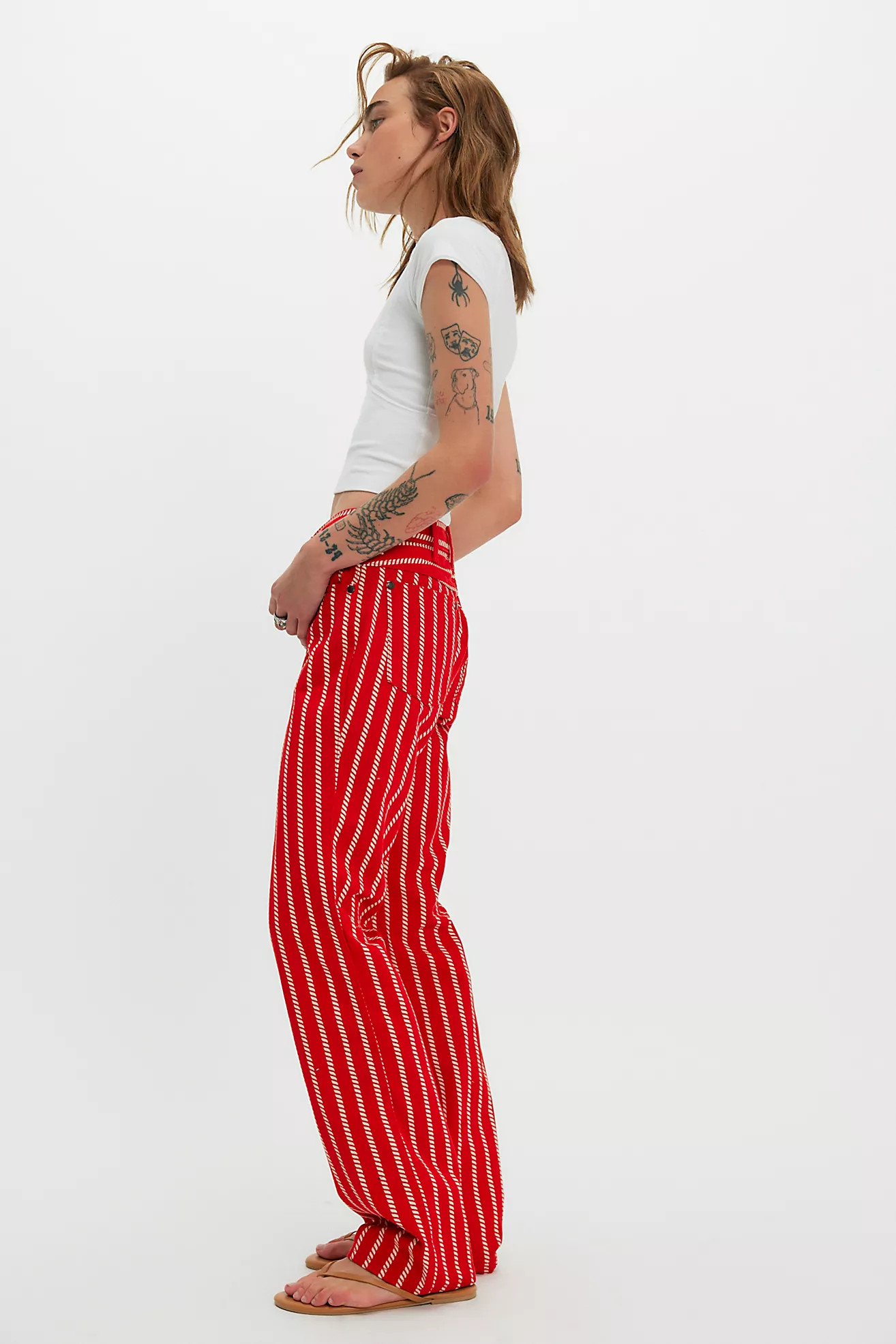 Wrangler Wrancher Printed Mid-Rise Bootcut Jeans | Free People (Global - UK&FR Excluded)