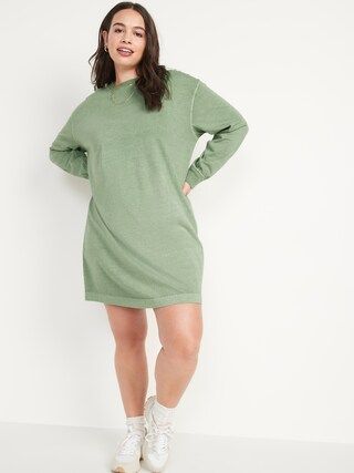 Long-Sleeve Vintage Mini T-Shirt Shift Dress for Women | Old Navy (US)