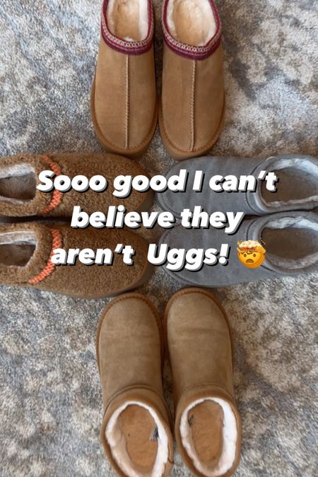 Omgosh…these Ugg look a like boots are 🤯🤯🤯🤯🤯

They have the minis, platforms, Taz, Sherpa, slippers….all of them! 

Ugg boots, Ugg slippers, Amazon find. Holiday gift idea, comfy shoes, comfy slippers, dupe 

#LTKshoecrush #LTKU #LTKGiftGuide