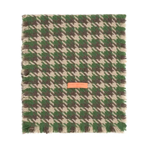 Lost Pattern NYC ""Houndstooth"" Cashmere Scarf - Burgundy & Dusty Blue in Matcha & Coffee at Nor... | Nordstrom