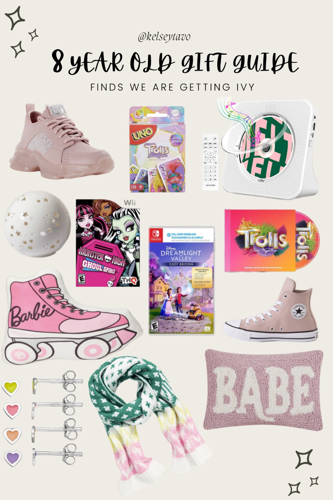 8 year old girl gift guide 
Trolls finds 
Kids throw pillows 
Nightlight 
Kids shoes 
Kids converse 
Kid games 

#LTKkids #LTKGiftGuide #LTKHoliday