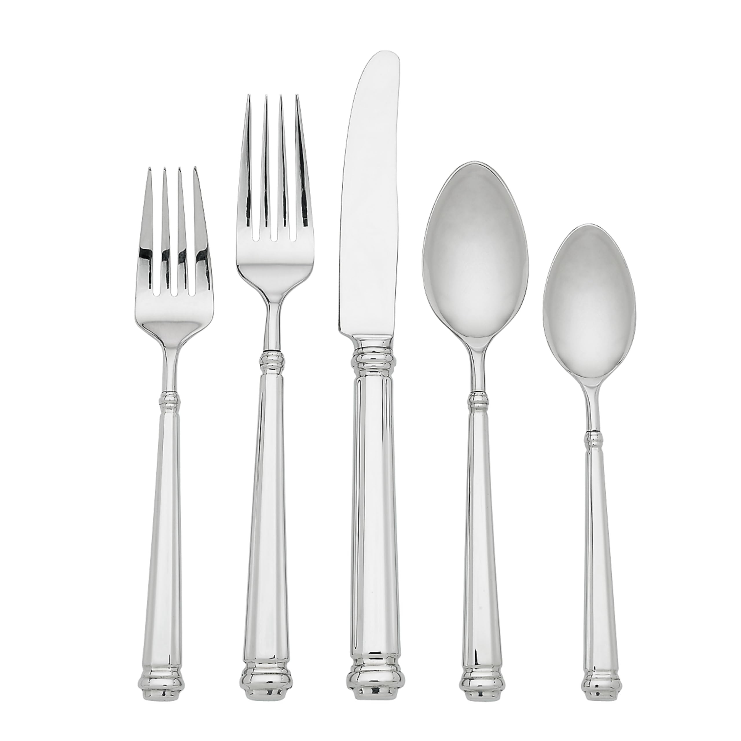 Kate Spade New York Abington Square 5-Piece Flatware Set, 0.85 LB, Metallic | Amazon (US)