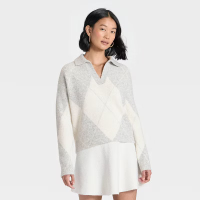 Women's Cozy Knit Polo Sweater - A New Day™ | Target