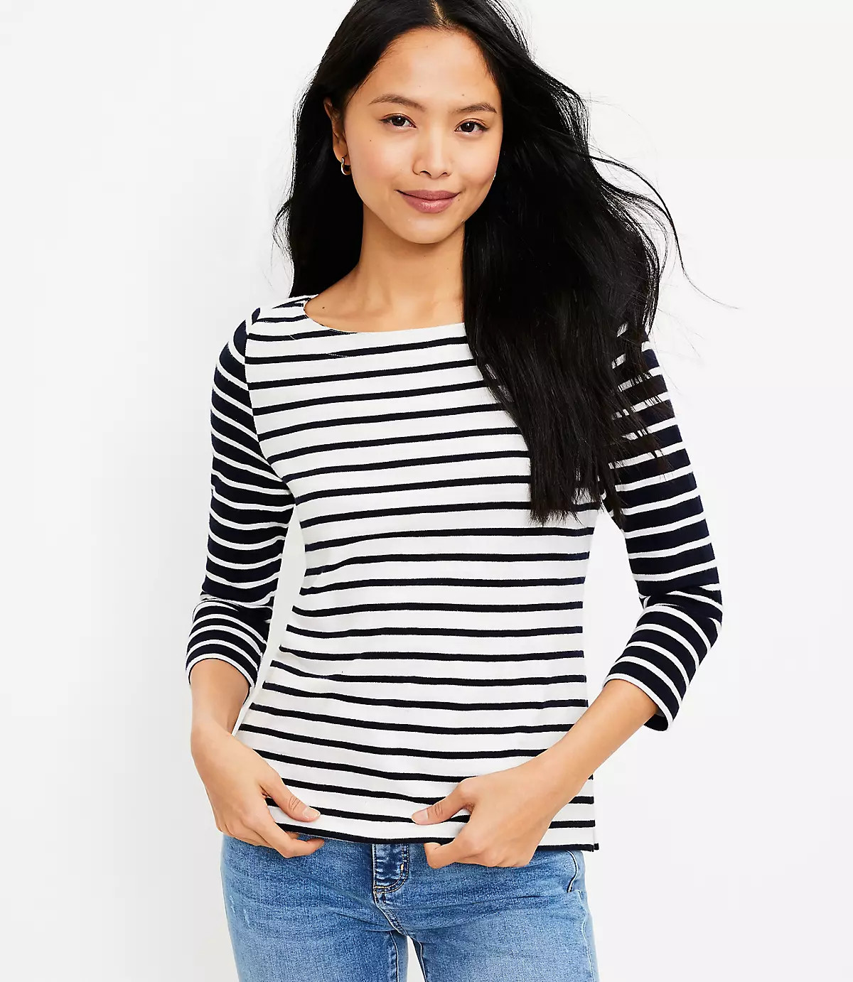 Petite Striped Harbor Tee | LOFT | LOFT