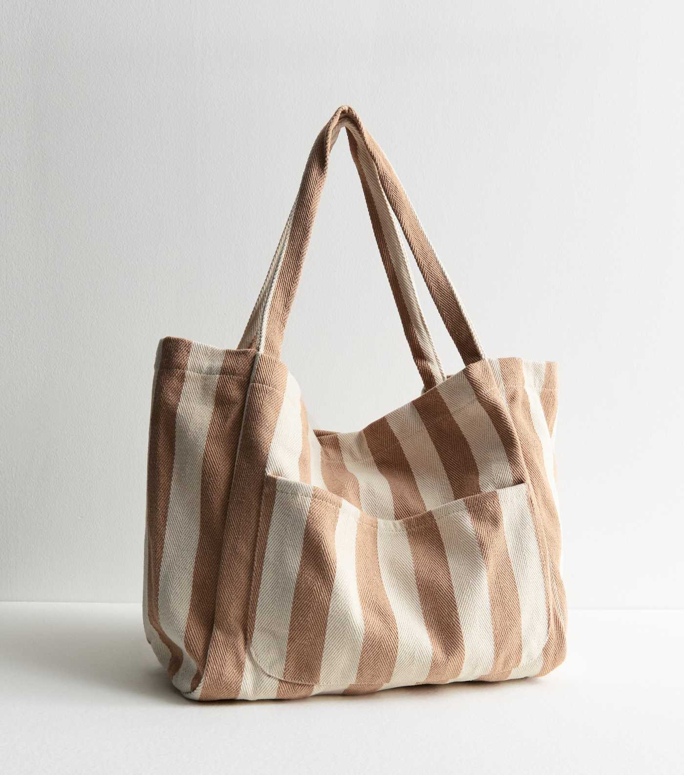 Brown Stripe Slouch Tote Bag | New Look | New Look (UK)