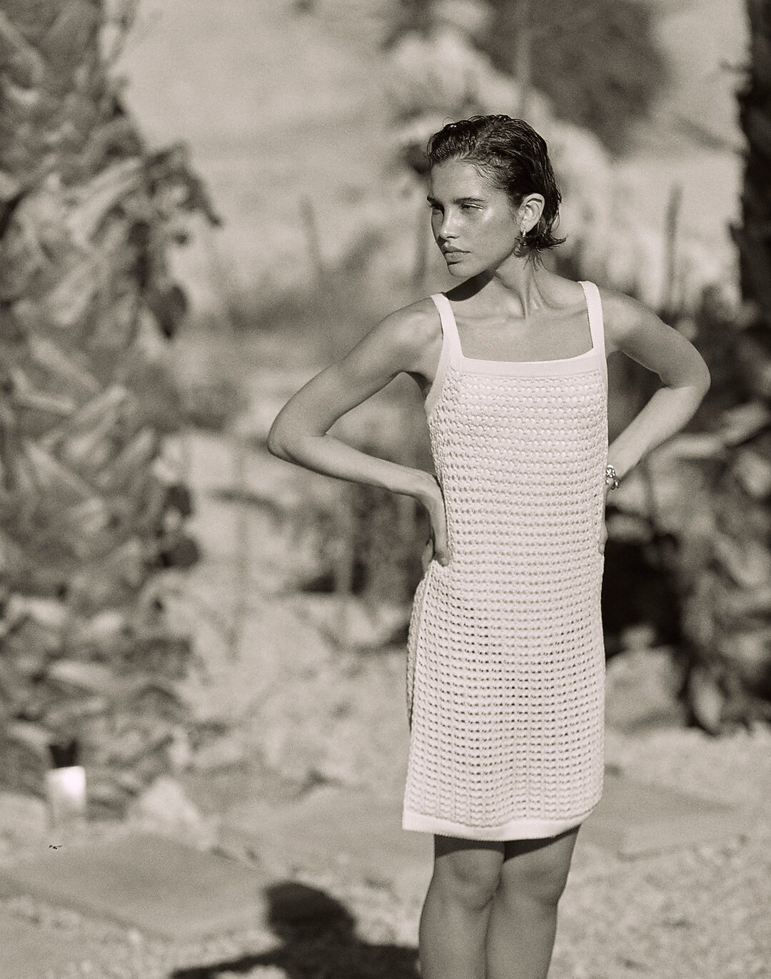Crochet Cutaway Cover-Up Midi Dress | Madewell