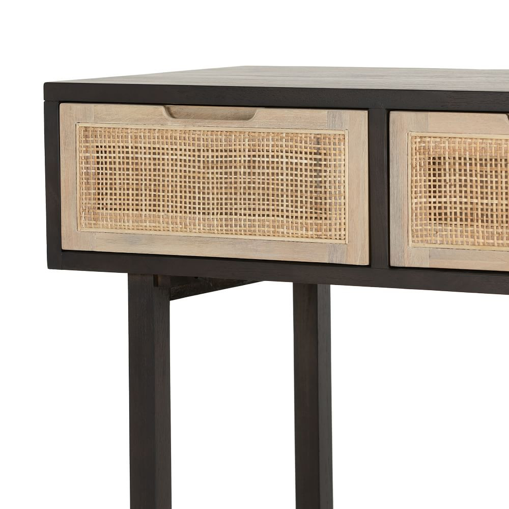 Modern Rattan Console- Black | West Elm (US)