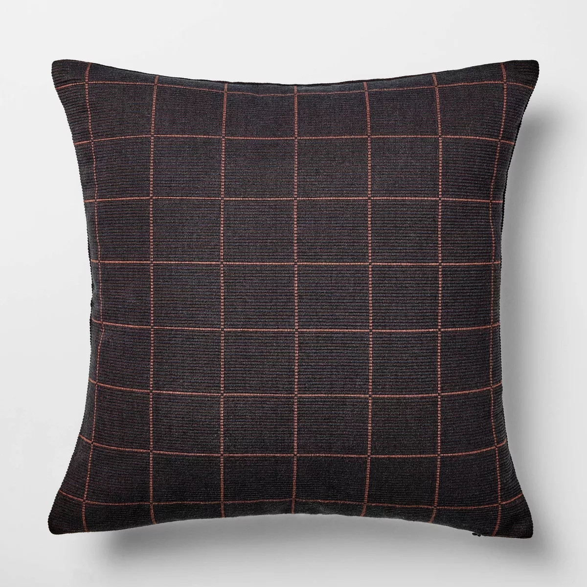 Square Woven Grid Pillow Navy/Burgundy - Threshold™ designed with Studio McGee | Target