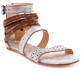 BED STU Strappy Leather Back-Zip Sandals - Arte mis | QVC
