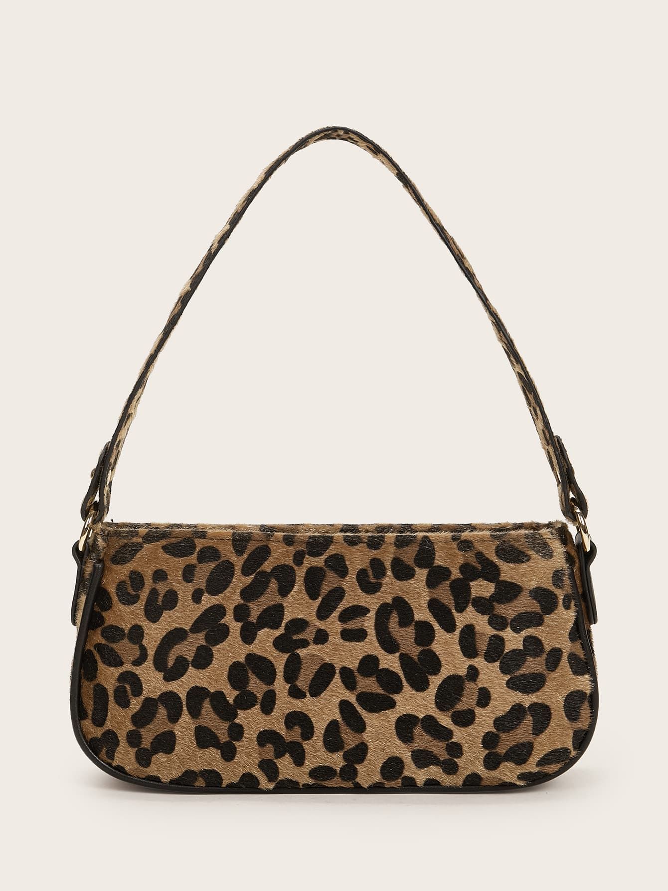 Leopard Baguette Bag | SHEIN