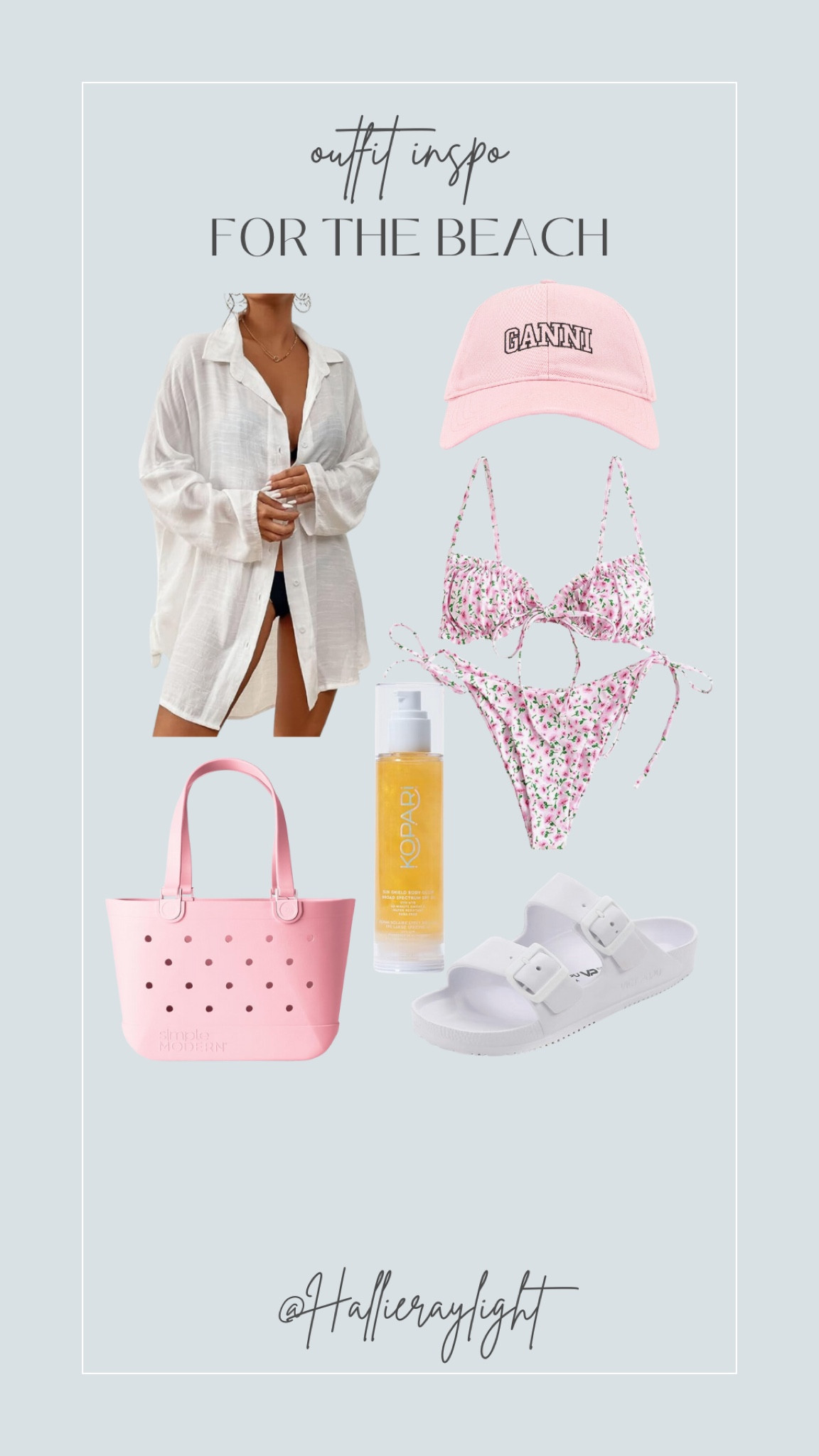 Amazon beach outfit inspo 
Swim suit 
Cover up
Beach bag
Sandal 

#LTKFindsUnder50 #LTKSwim #LTKSaleAlert