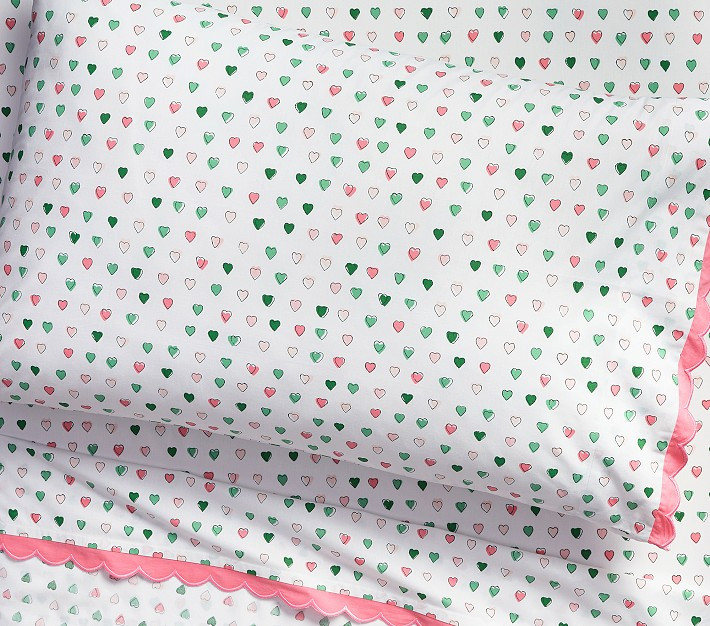 Roller Rabbit Multi Hearts Organic Sheet Set | Pottery Barn Kids