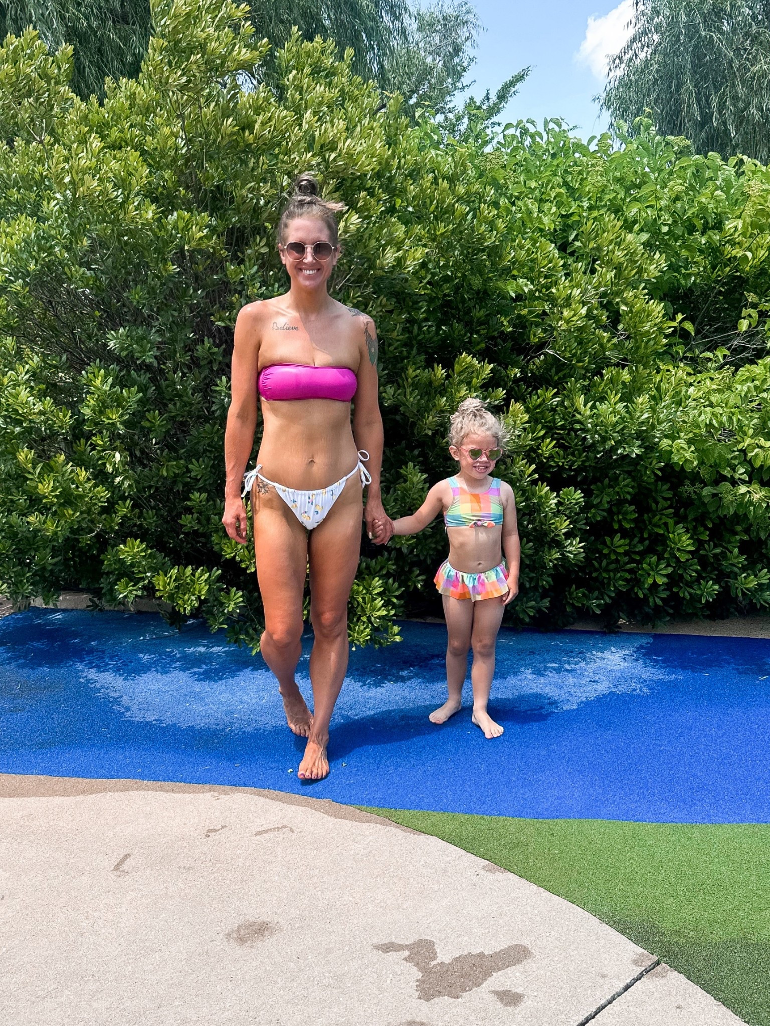 Just a couple of best girls out here doing best girl things 🫶🏼👙👯‍♀️
#summertime #mommyandme #swimwear #bikinis #toddlergirlstyle 

#LTKFamily #LTKSummerEdit #LTKSwim
