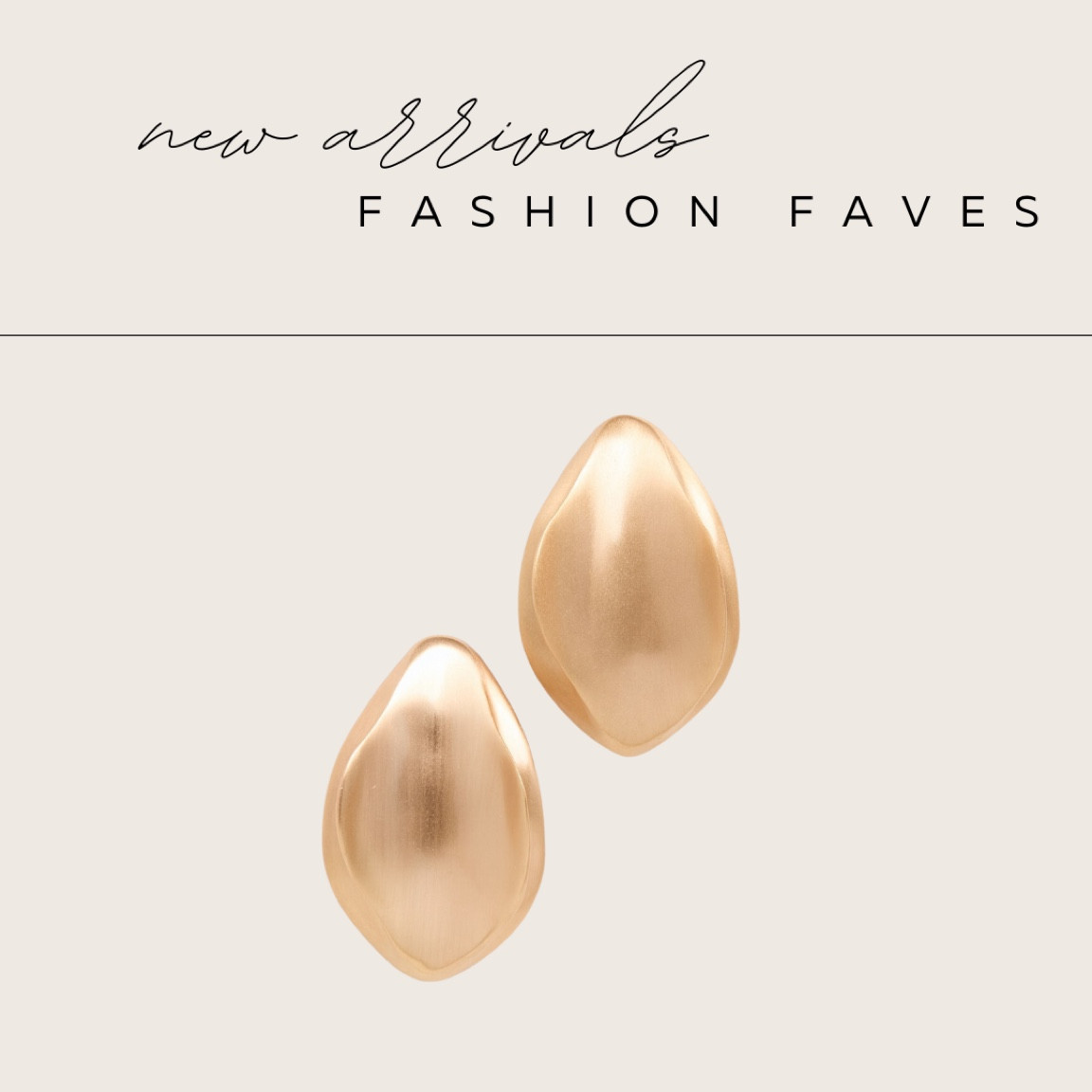 Large gold statement earrings are our favorite. These are super light and we’ve linked up a ton of more affordable options as well. 

#LTKstyletip #LTKfindsunder50 #LTKfindsunder100