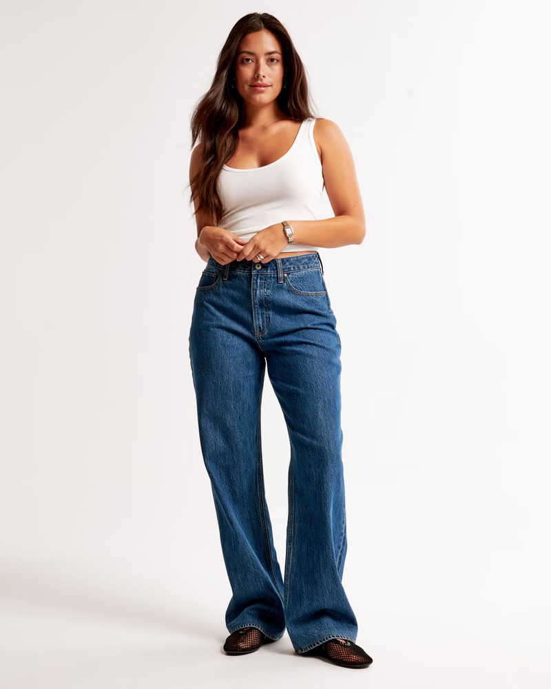 Curve Love High Rise Loose Jean | Abercrombie & Fitch (US)