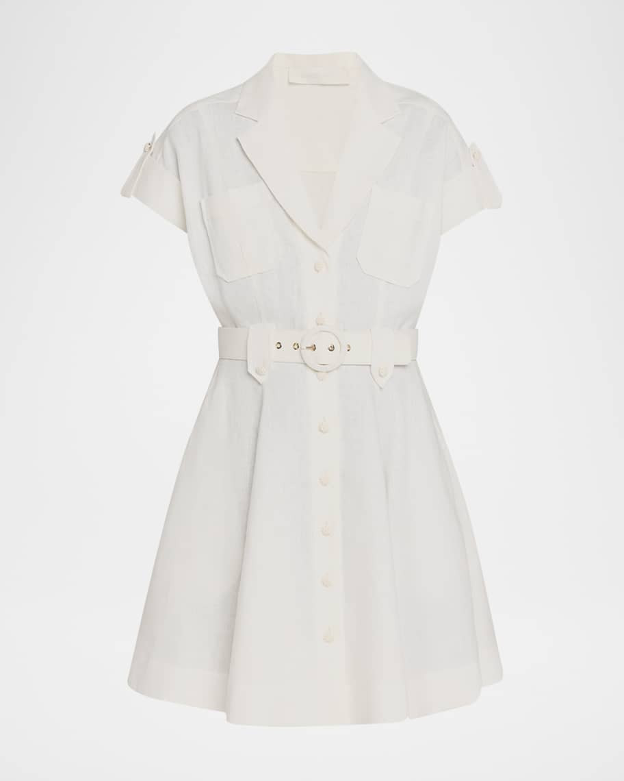 Awaken Linen Mini Shirtdress | Neiman Marcus