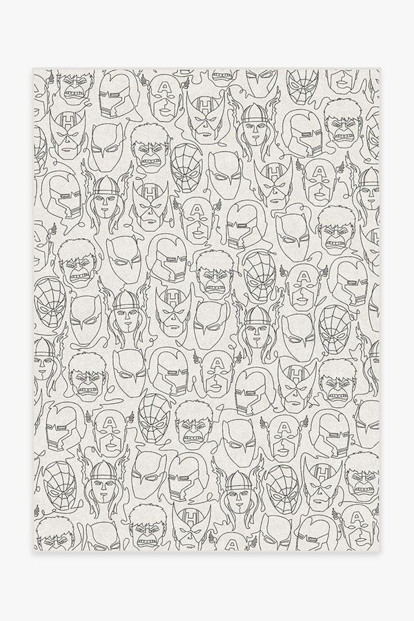 Infinite Heroes Ink Black Rug | Ruggable