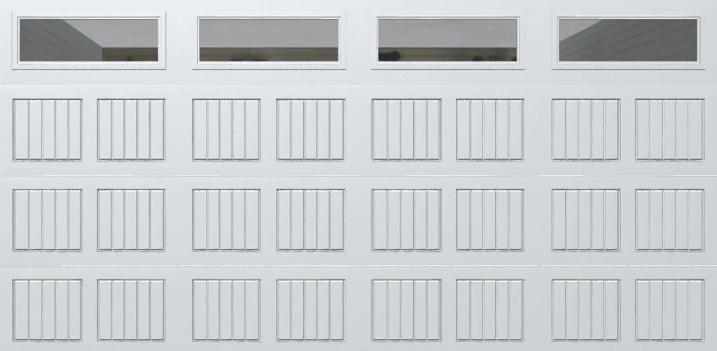 Wayne Dalton Classic Steel Model 8500 16-ft x 8-ft 16.22 R-Value Insulated White Double Garage Door with Windows one_size | 8500SNMMAWHCLRIII168 | Lowe's