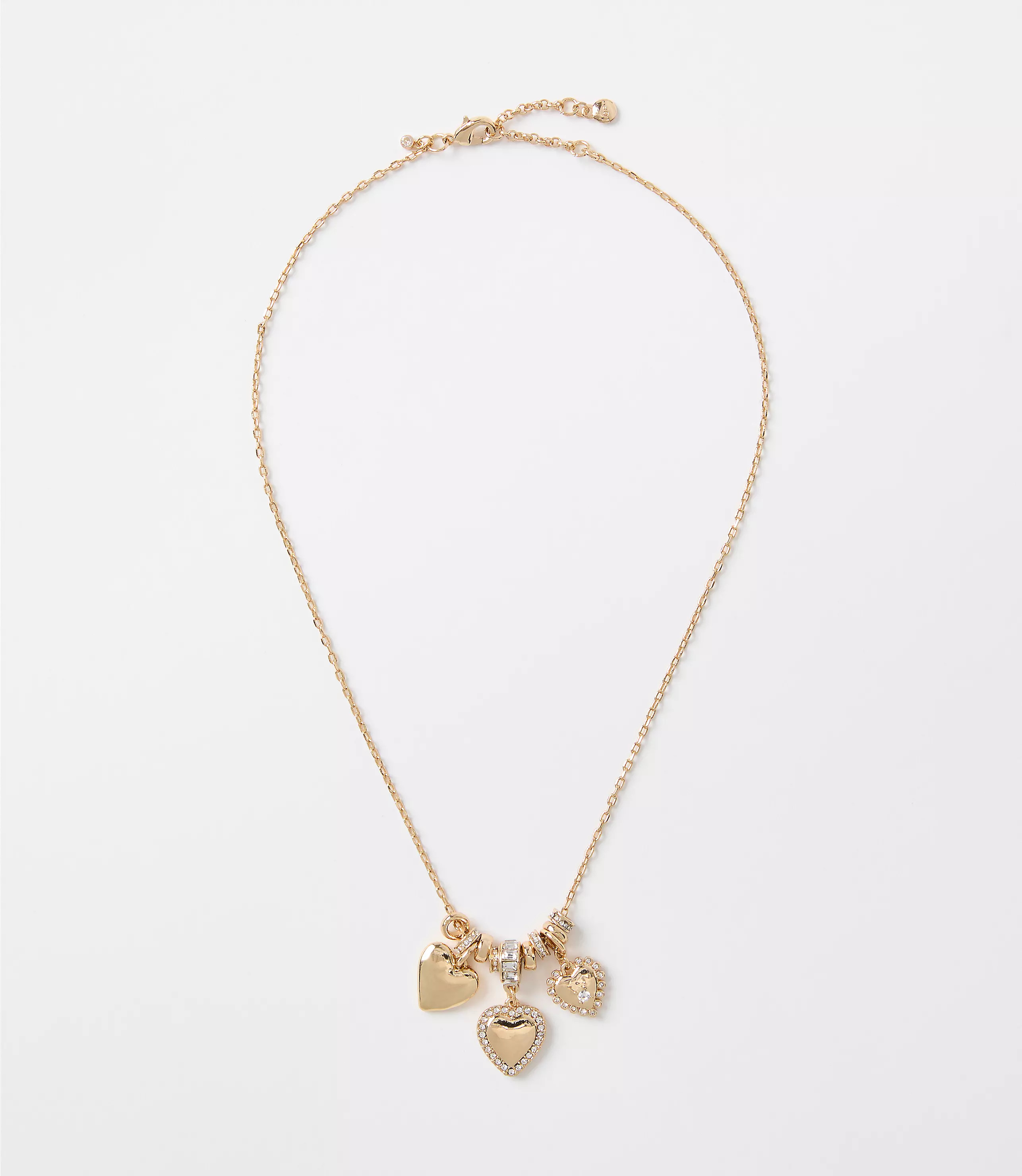 Sparkle Heart Cluster Necklace | LOFT