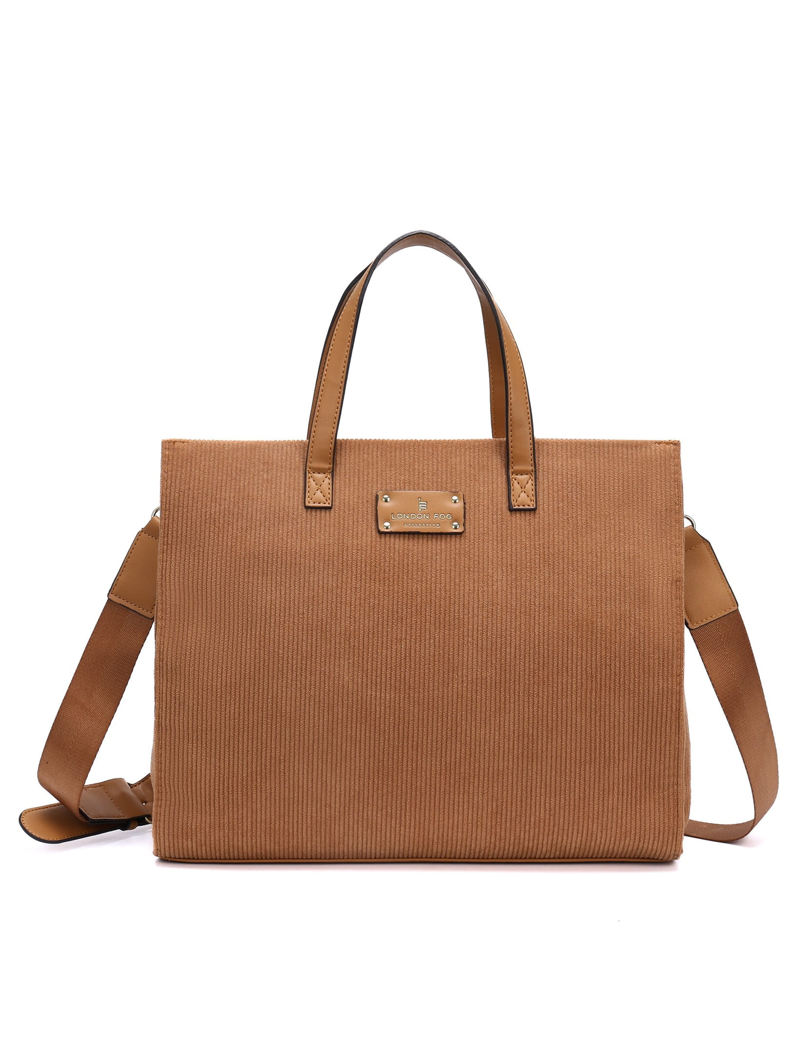 London Fog Women's York Structured Corduroy Satchel, Camel | Walmart (US)
