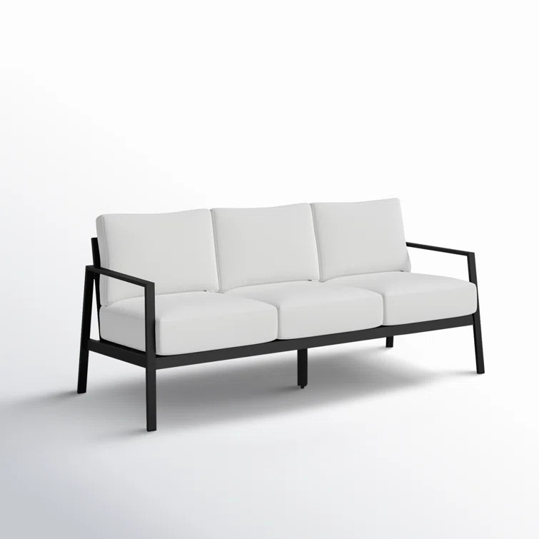 Armando 75” Aluminum Outdoor Sofa with Sunbrella Cushions | Wayfair North America