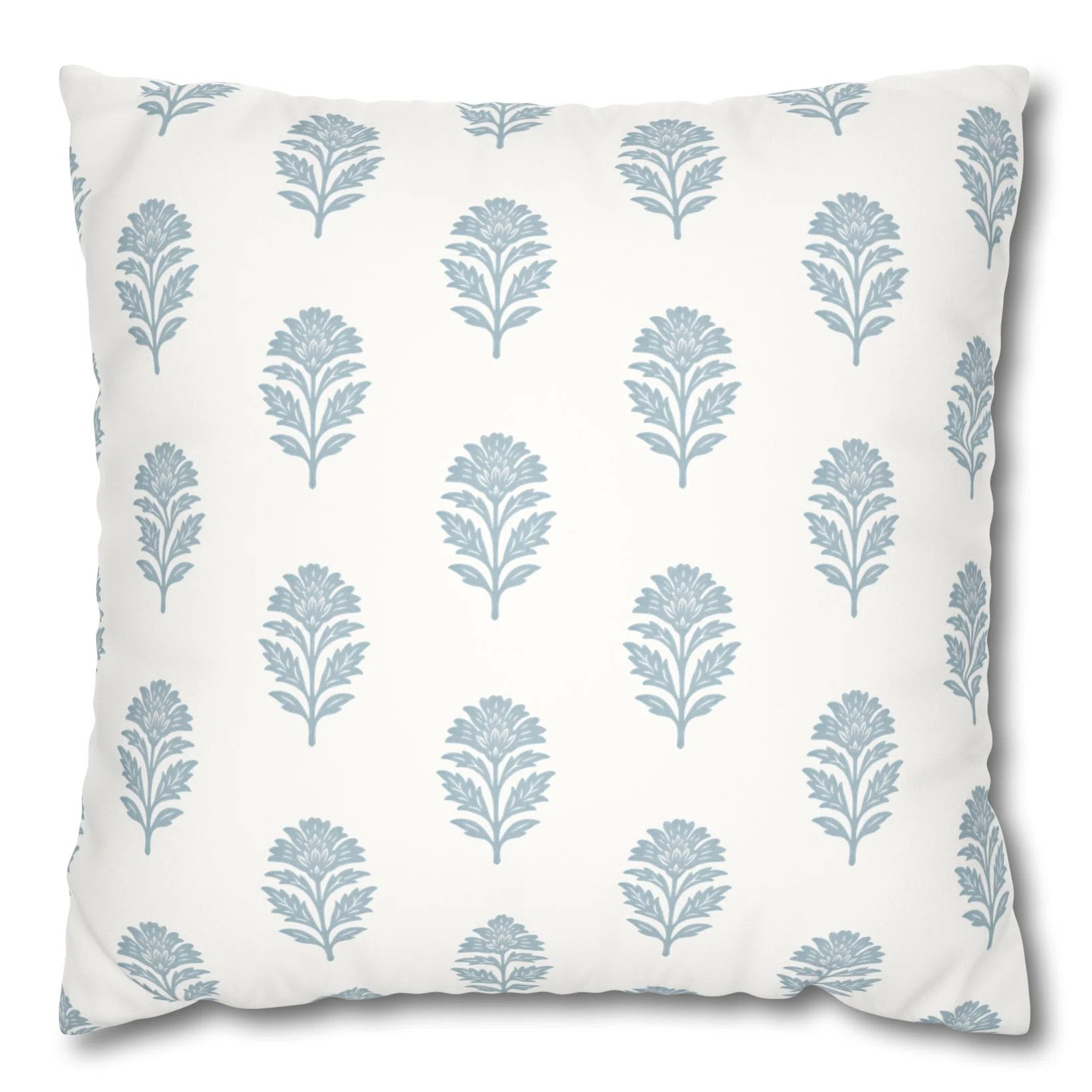 Vintage Block Print Inspired Floral Pillow Cover | Rustic Buti Pattern | Farmhouse Throw Pillow Case | Wayfair North America