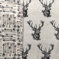 Black & White Deer Arrow Flannel Blanket - Baby Or Toddler | Etsy (US)