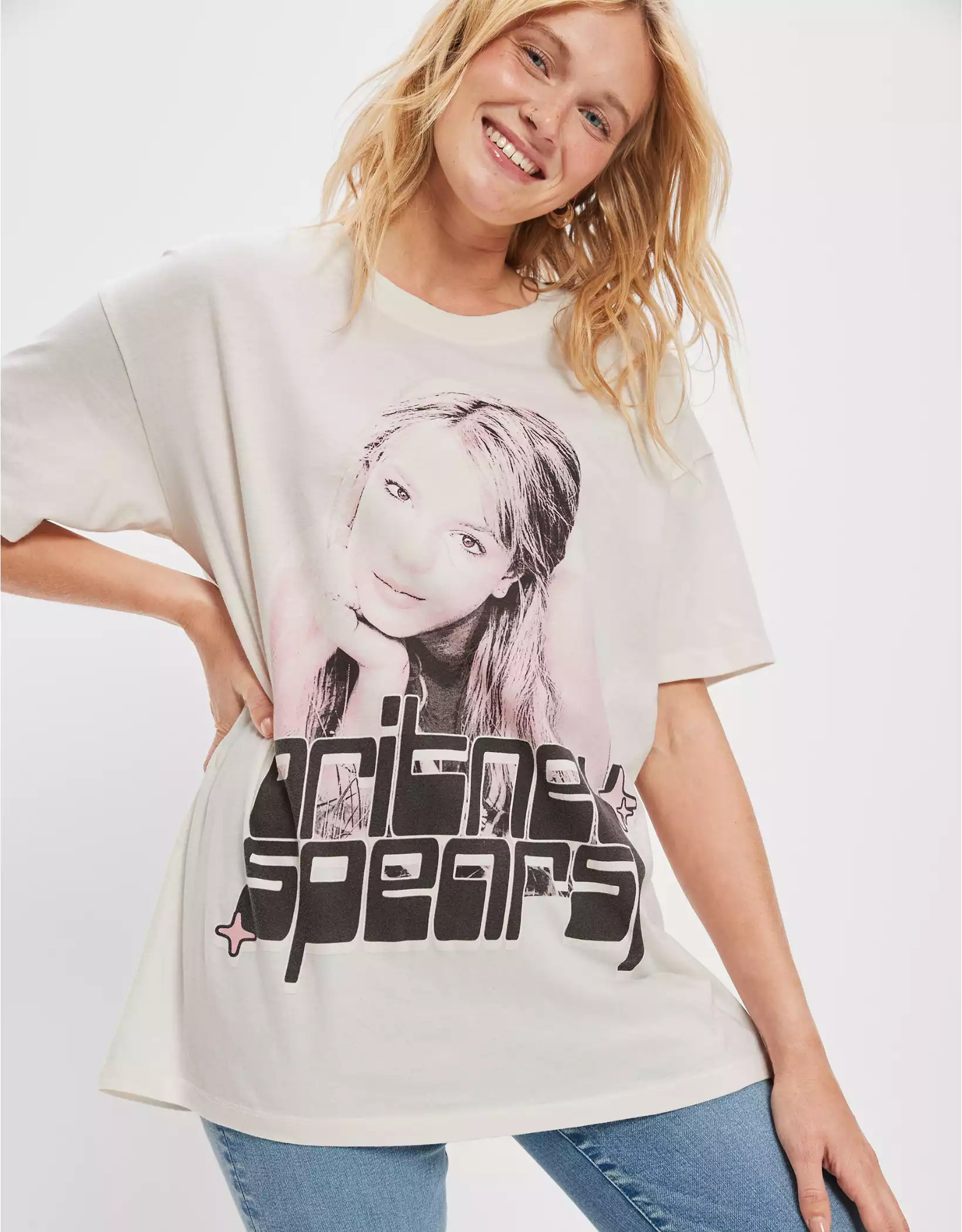 AE Oversized Britney Spears Graphic Tee | American Eagle Outfitters (US & CA)