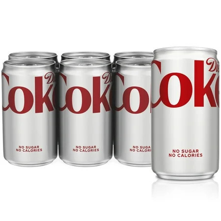 Diet Coke Soda Pop Mini Cans, 7.5 fl oz, 6 Pack | Walmart (US)