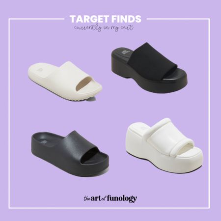 Target has their sandals 20% and I’m excited for the 90s/early 2000s styles! I had to get them! 

Bought tts for the platforms and sized down a whole size for the slides. 

#LTKunder50 #LTKshoecrush #LTKsalealert