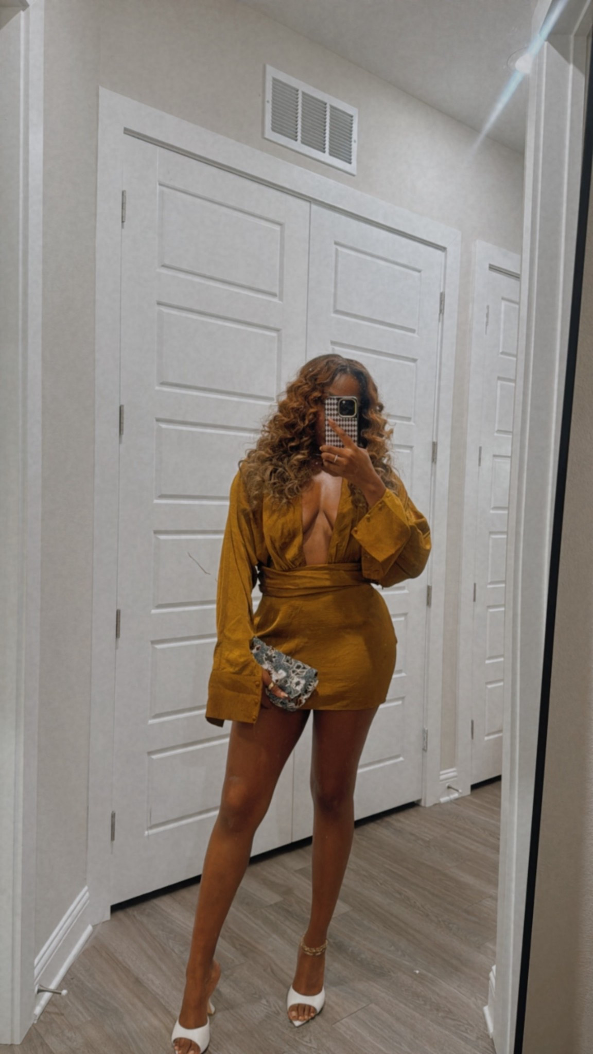 Satin Long Sleeve Plunge Mini Dress!#LTKStyleTip

#LTKTall #LTKFindsUnder100