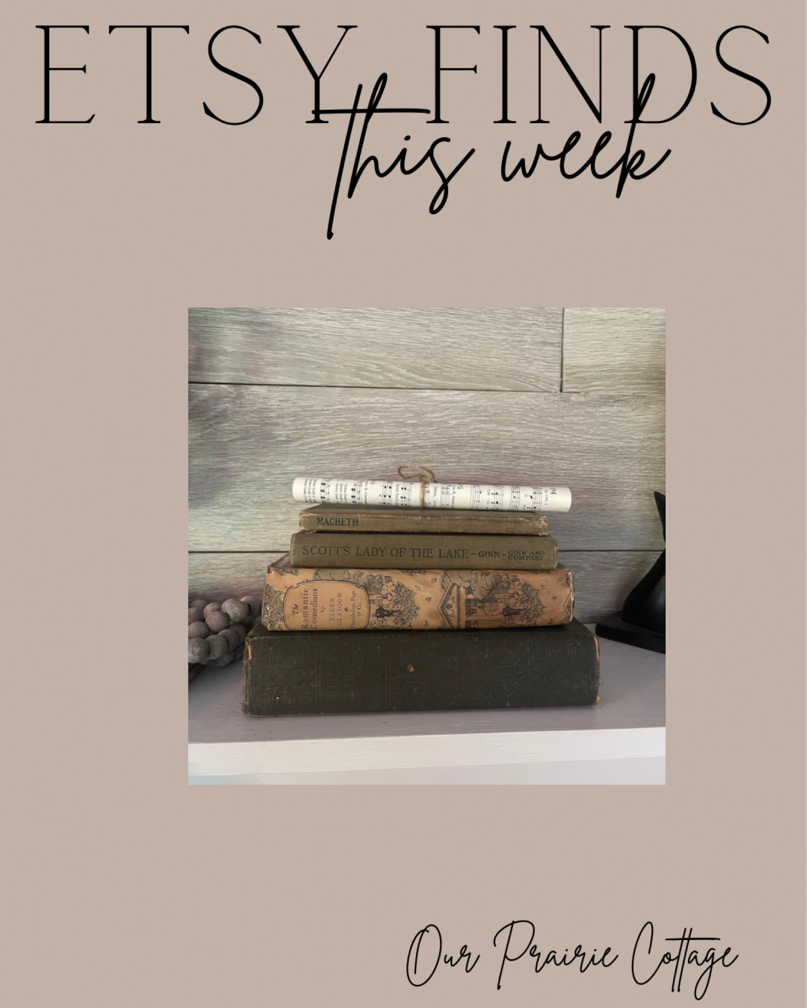 Etsy finds- Vintage book stack 

#LTKfindsunder100 #LTKhome #LTKstyletip