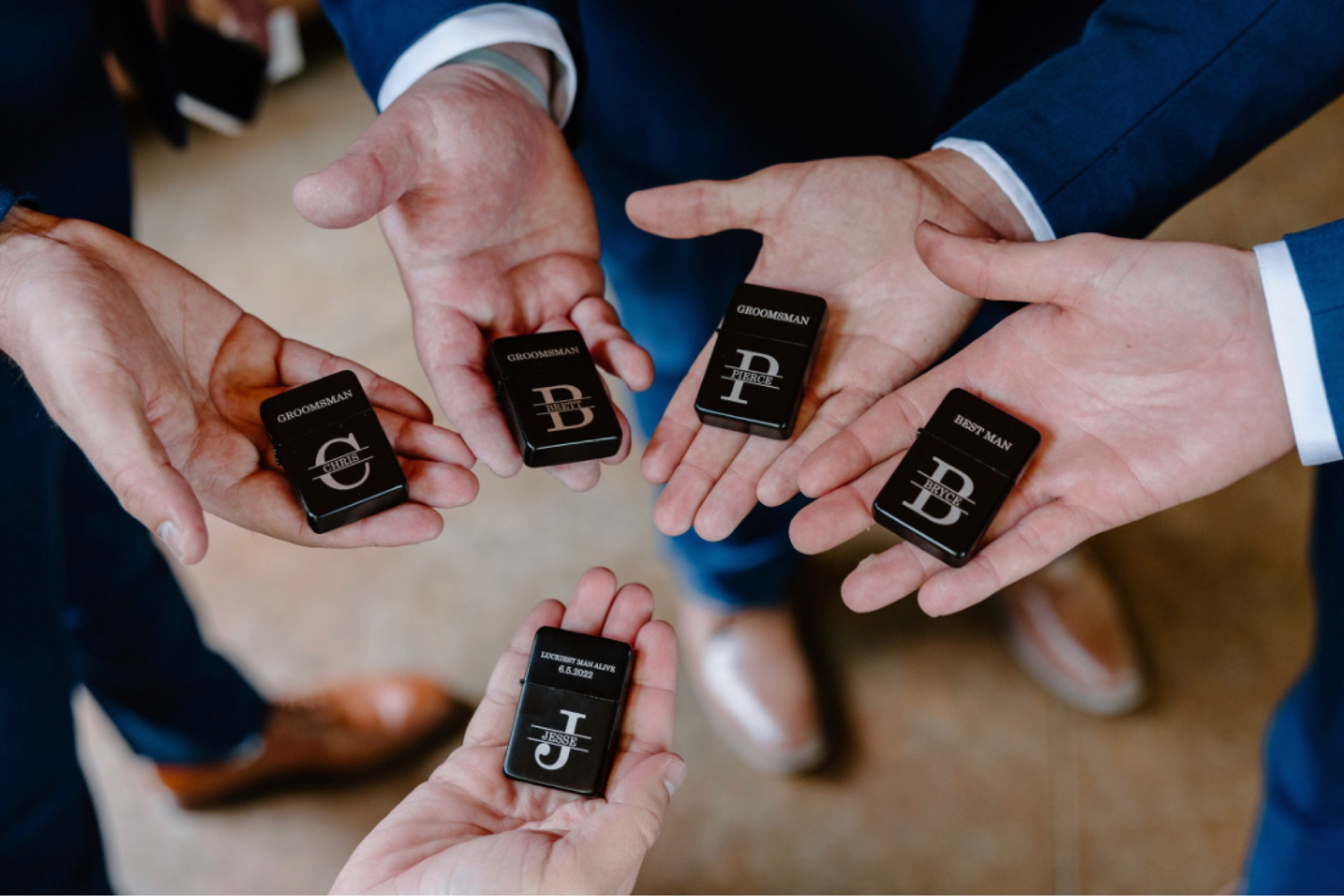 Now for the groomsmen! For a wedding gift, they got personalized lights and pocket squares to match their ties. When my husband asked if they’d be apart of our special day, he gave them personalized flasks! 

#wedding #weddingparty #bride #groom #groomsmen #nc #newedding #love #gifts #gift #weddinggift #etsy #personalizedgift

#LTKU #LTKwedding #LTKunder50