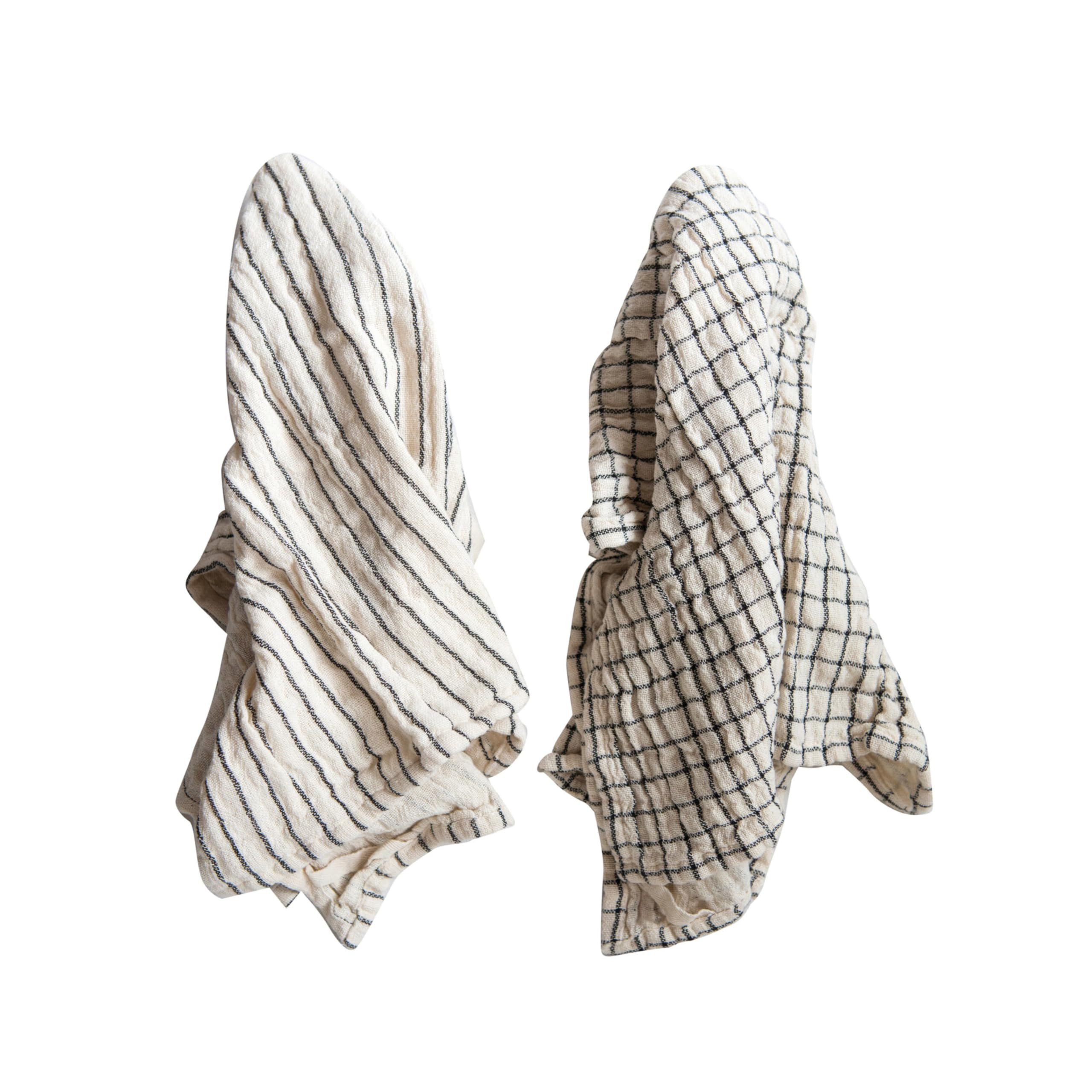 Creative Co-Op Blue & White Cotton Tea Towel (Set of 2 Patterns) | Amazon (US)
