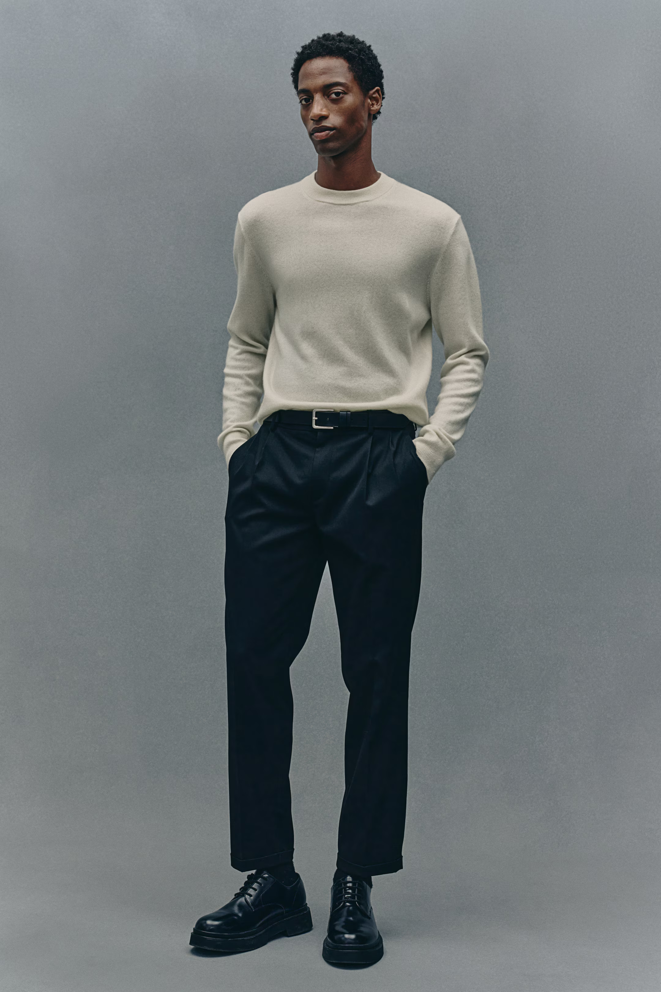 Regular Fit Cashmere jumper - White - Men | H&M GB | H&M (UK, MY, IN, SG, PH, TW, HK)