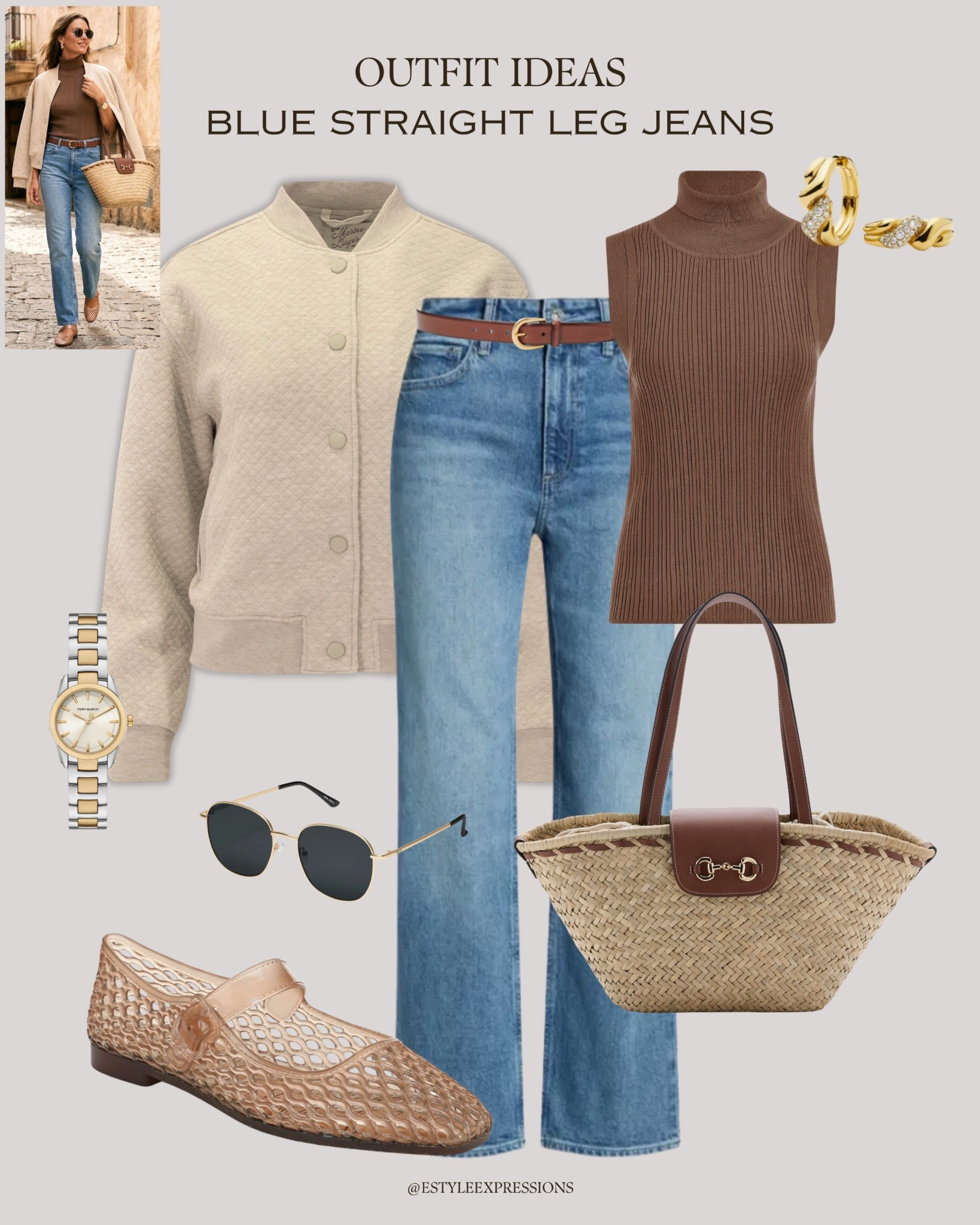 Spring outfits with blue, straight leg jeans!🌸👖

#LTKWorkwear #LTKSaleAlert #LTKootd
