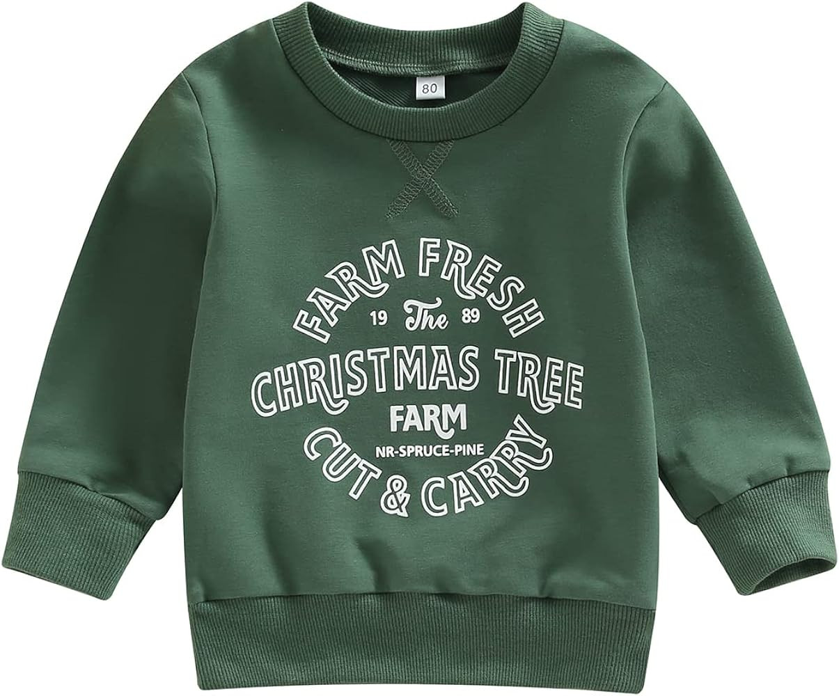 Toddler Baby Halloween Outfit Boy Girl Pumpkin Sweatshirt Crewneck Pullover Sweater Long Sleeve Shir | Amazon (US)