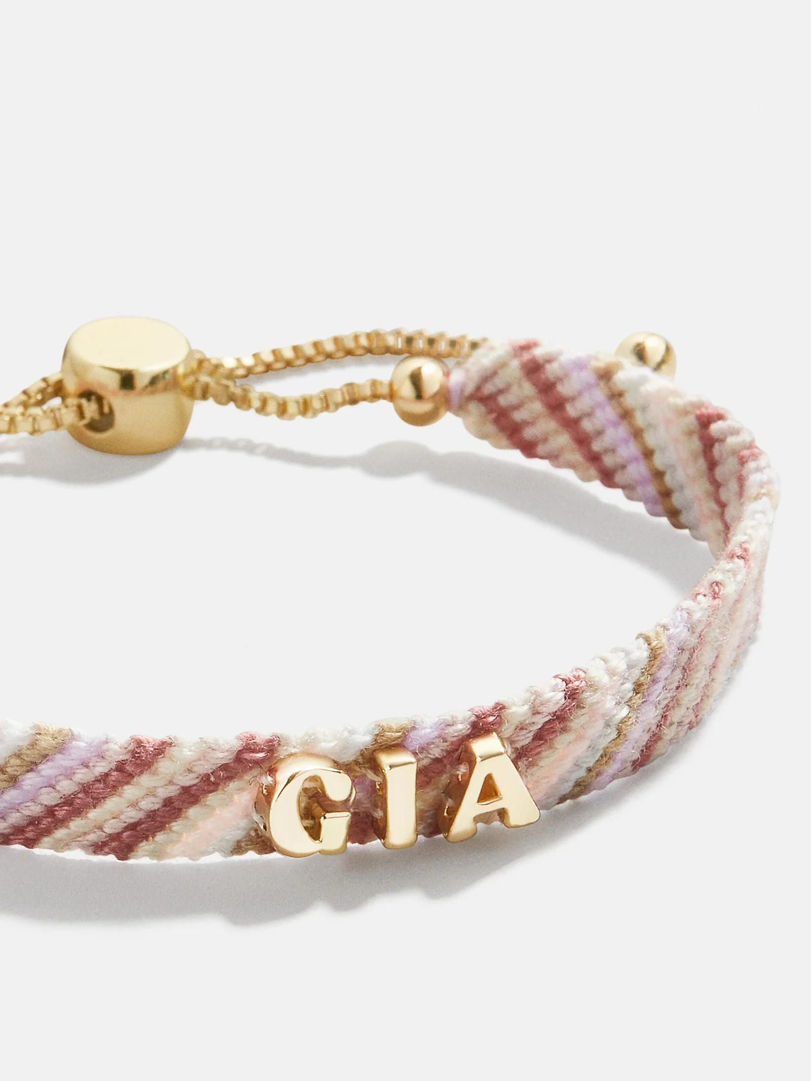 Kids' Custom Woven Friendship Bracelet - Pink Ombre Stripe | BaubleBar (US)