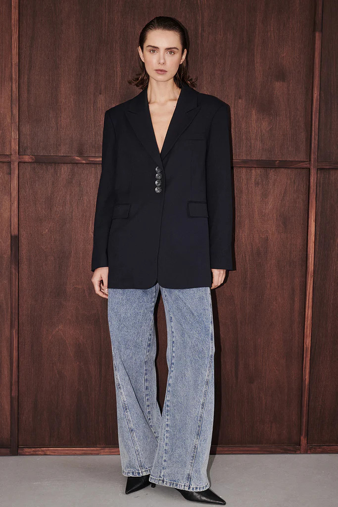 CARSON MID BLUE WIDE LEG JEAN | DISSH