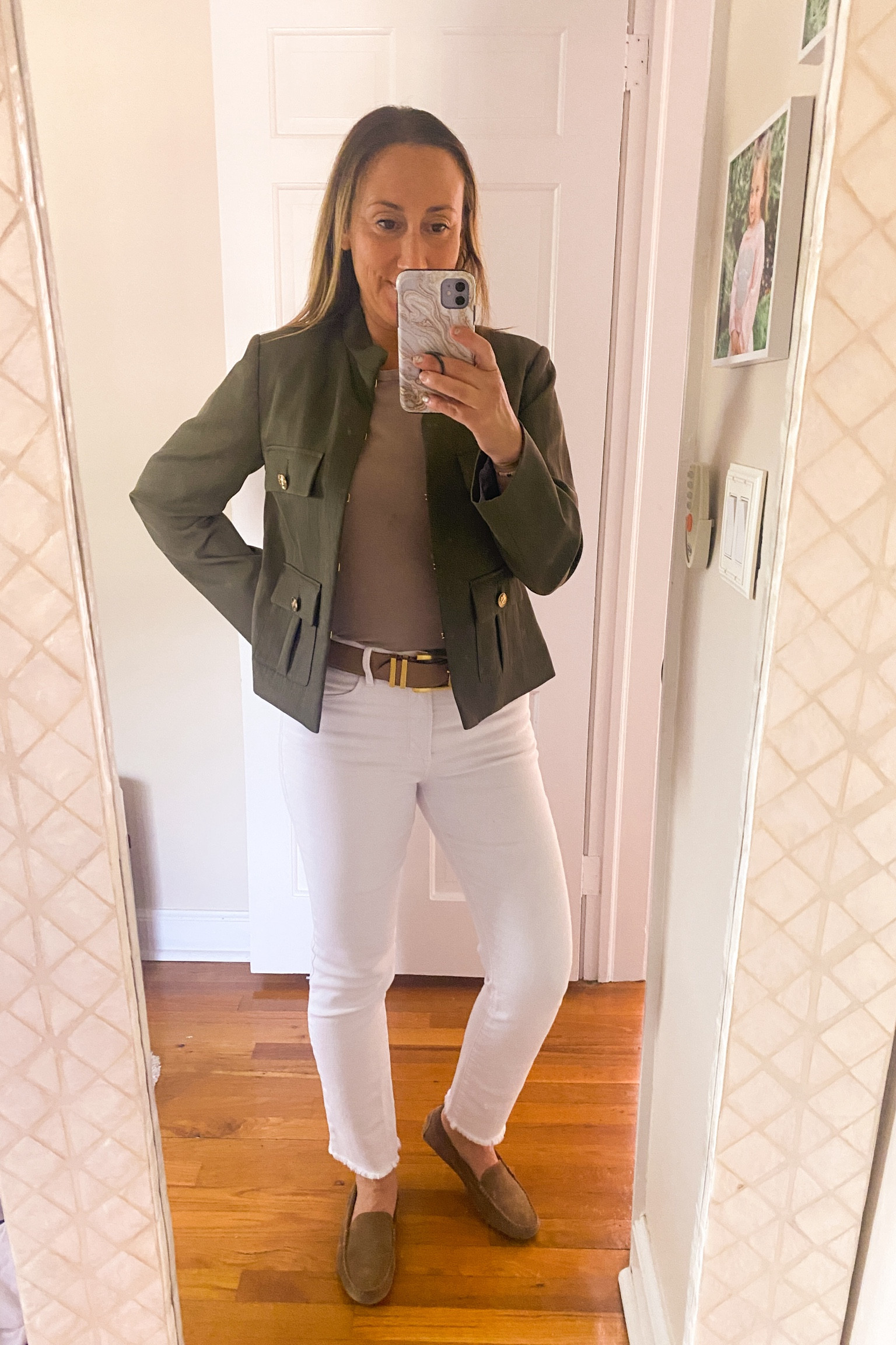 Fall outfit. Military style jacket. Jeans. Loafer shoes (go up 1/2 size). Suede shoes. Workwear. Work outfit. Workwear. Fall. Work wear. Casual. Fall outfits. Jacket. Jeans. Shoes. Amazon fashion. Amazon fall fashion. Amazon find  

#LTKShoeCrush #LTKSeasonal #LTKWorkwear

#LTKFallSale

#LTKxPrimeDay #LTKWorkwear #LTKSaleAlert