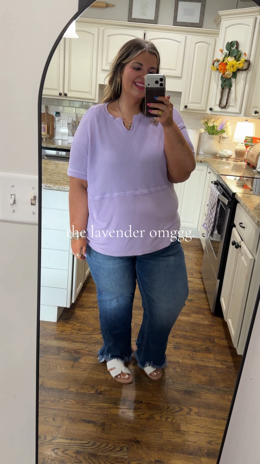 The waffle knit top is now available in lavender and it’s so pretty 

#LTKPlusSize