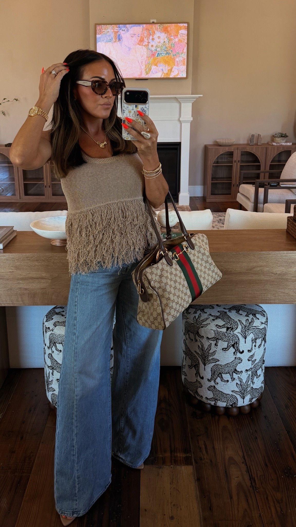 Some outfits just do all the work for you.

A great pair of wide-leg jeans, a fun textured top, and a few gold accessories… that’s the formula I’ve been reaching for on repeat lately.

The fringe detail on this Zara top makes it feel a little elevated without trying too hard, and these Mother jeans are the kind of denim that instantly makes every outfit look put together.

Wearing a size small in the top and a 24 in the jeans.

5’2” • 130 lbs • 25” waist • 34DD

#PetiteFashion #Over40Style #MomStyle #CasualChic #EverydayStyle #MotherDenim #ZaraStyle #PetiteStyle #SummerOutfits #FashionOver40