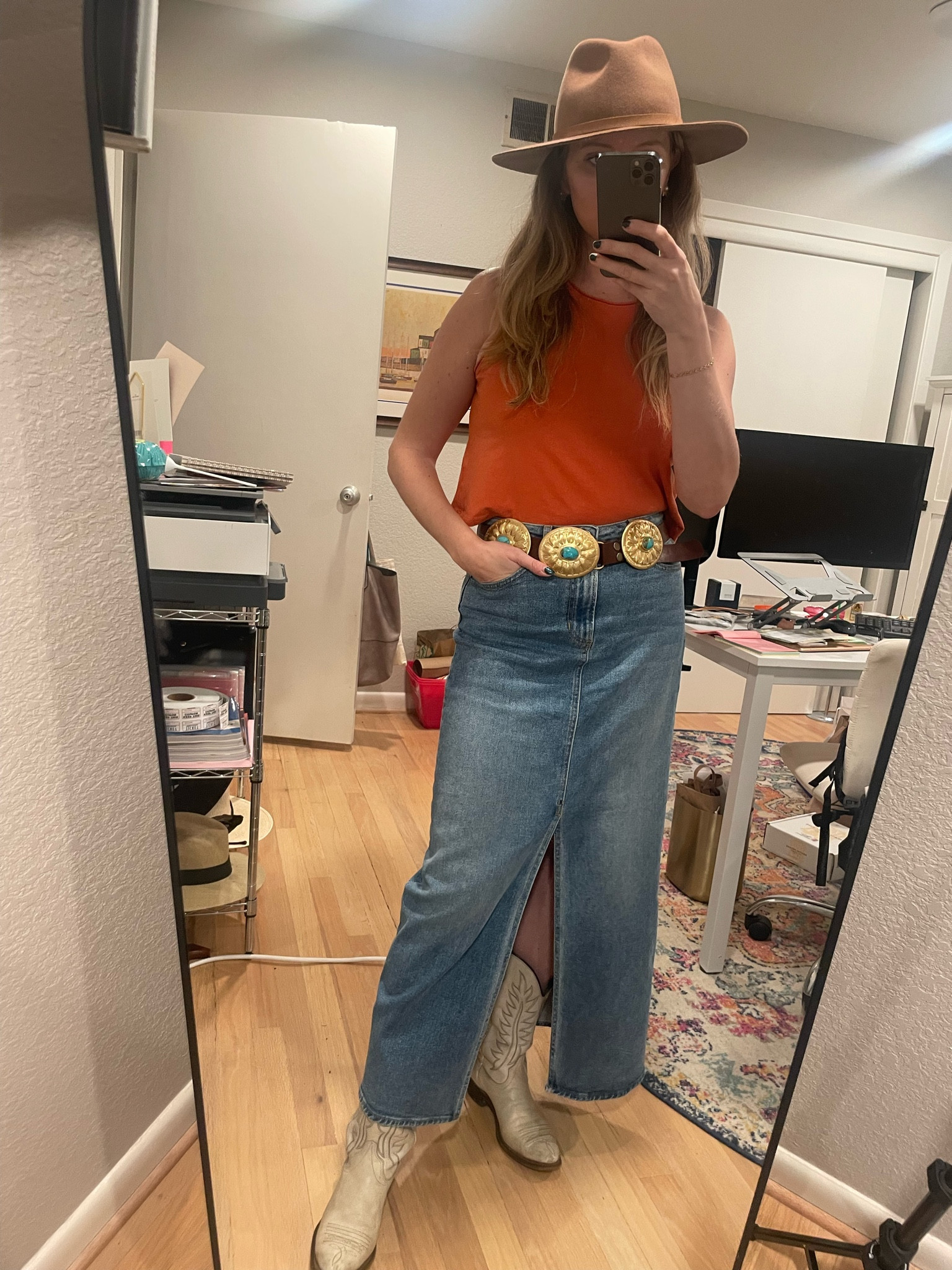 Real Turquoise Concho belt by Christina Greene

Top from Target years ago
Lucchese Boots from Goodwill
Grove wool hat by Lack of Color - currently only Black available

#LTKMostLoved #LTKSeasonal #LTKStyleTip